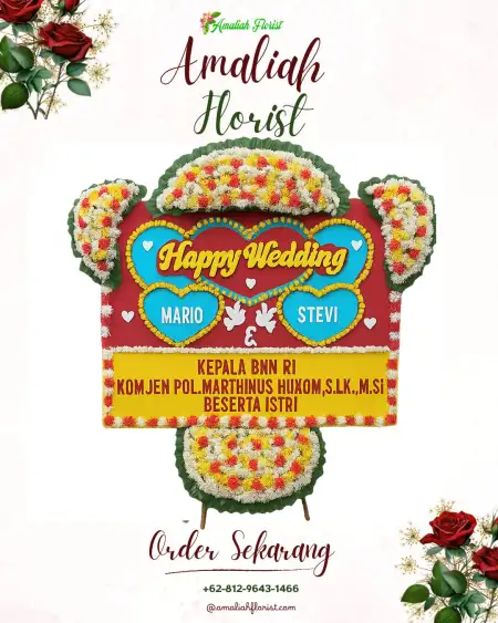 Papan Bunga Pernikahan Karang Tengah
